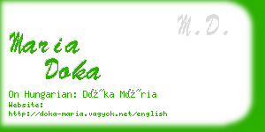 maria doka business card